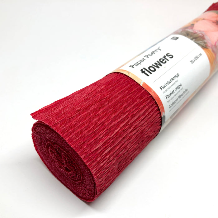 Mørkrød crepepapir