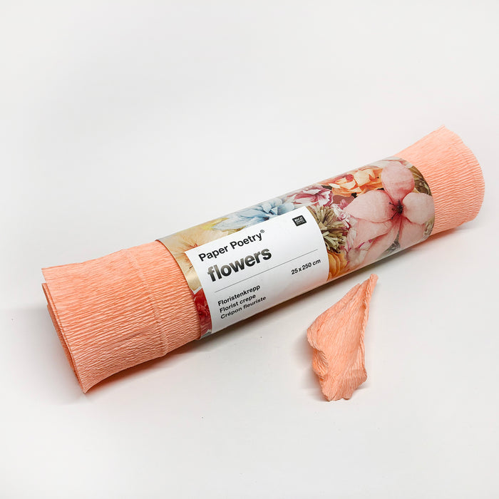 Ferskenfarvet crepepapir